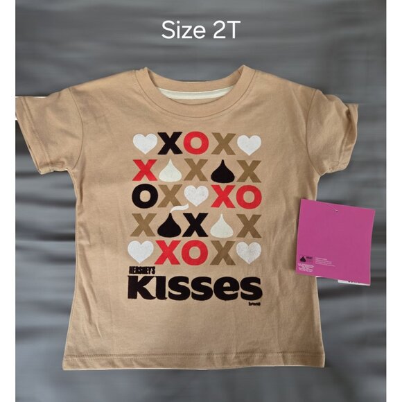 NWT Hershey's Kisses Girls Beige T-Shirt & Ankle Socks 3 Pack / 2T-3T - Picture 1 of 3